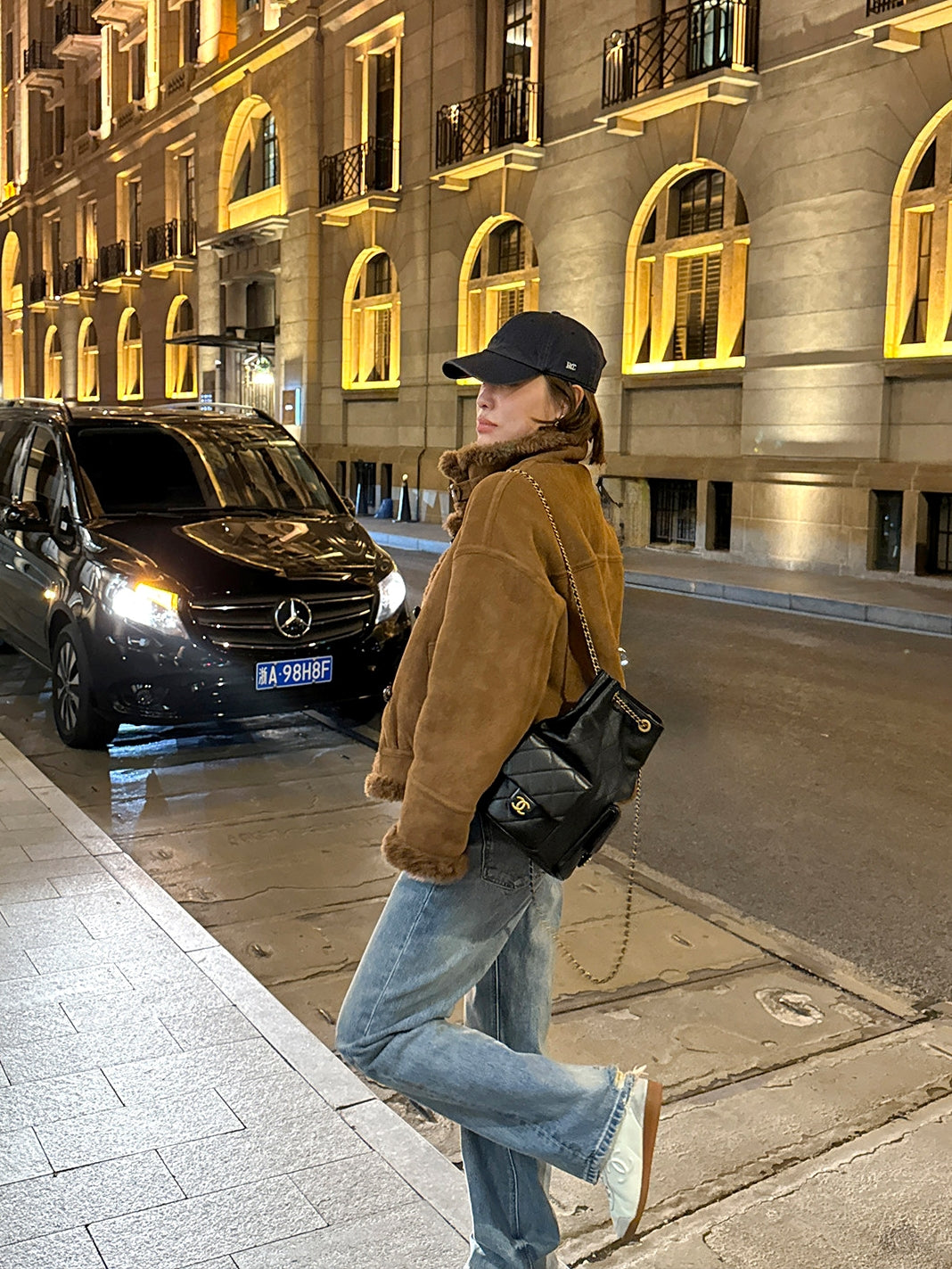 Stand-collar short-length jacket_BDHL8126