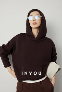 Double-strand yarn hooded sweater_BDHL5291