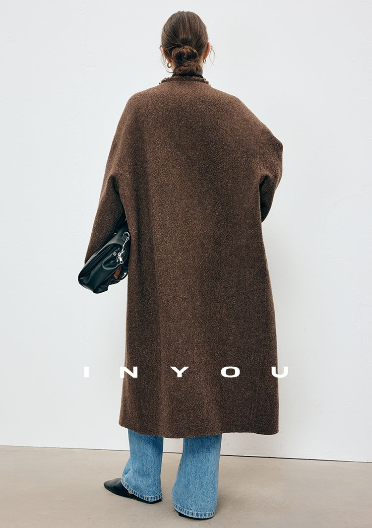 無領蓬鬆長外套_BDHL7909