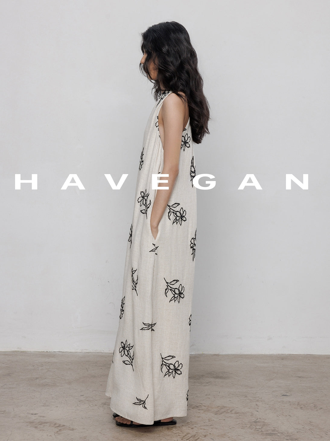 Floral Casual V-Neck Dress_BDHL7238