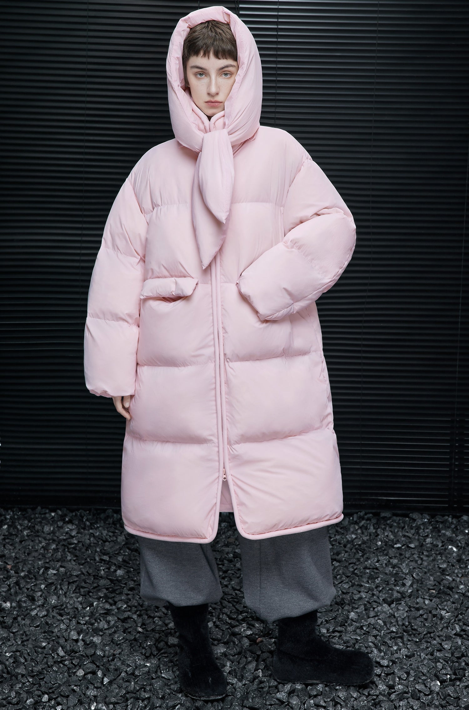 中長連帽羽絨外套_BDHL8072