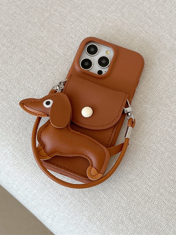 臘腸犬 iPhone 手機殼綁帶_BDHL7857