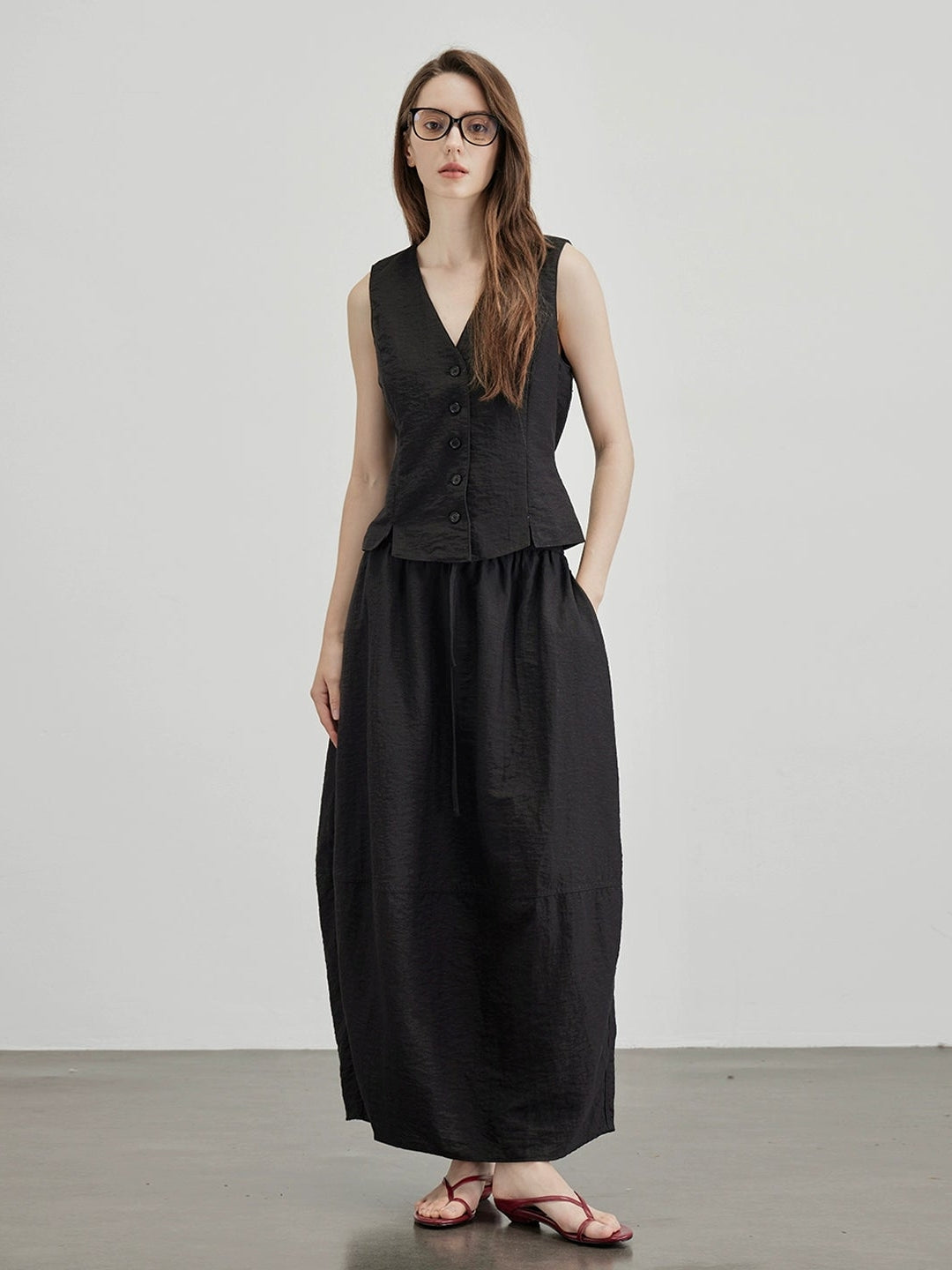 V-Neck Vest Or Bud Skirt_BDHL7600