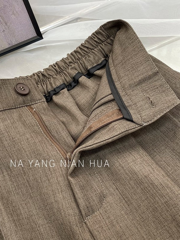 Retro Drape Pleated Pants_BDHL7818