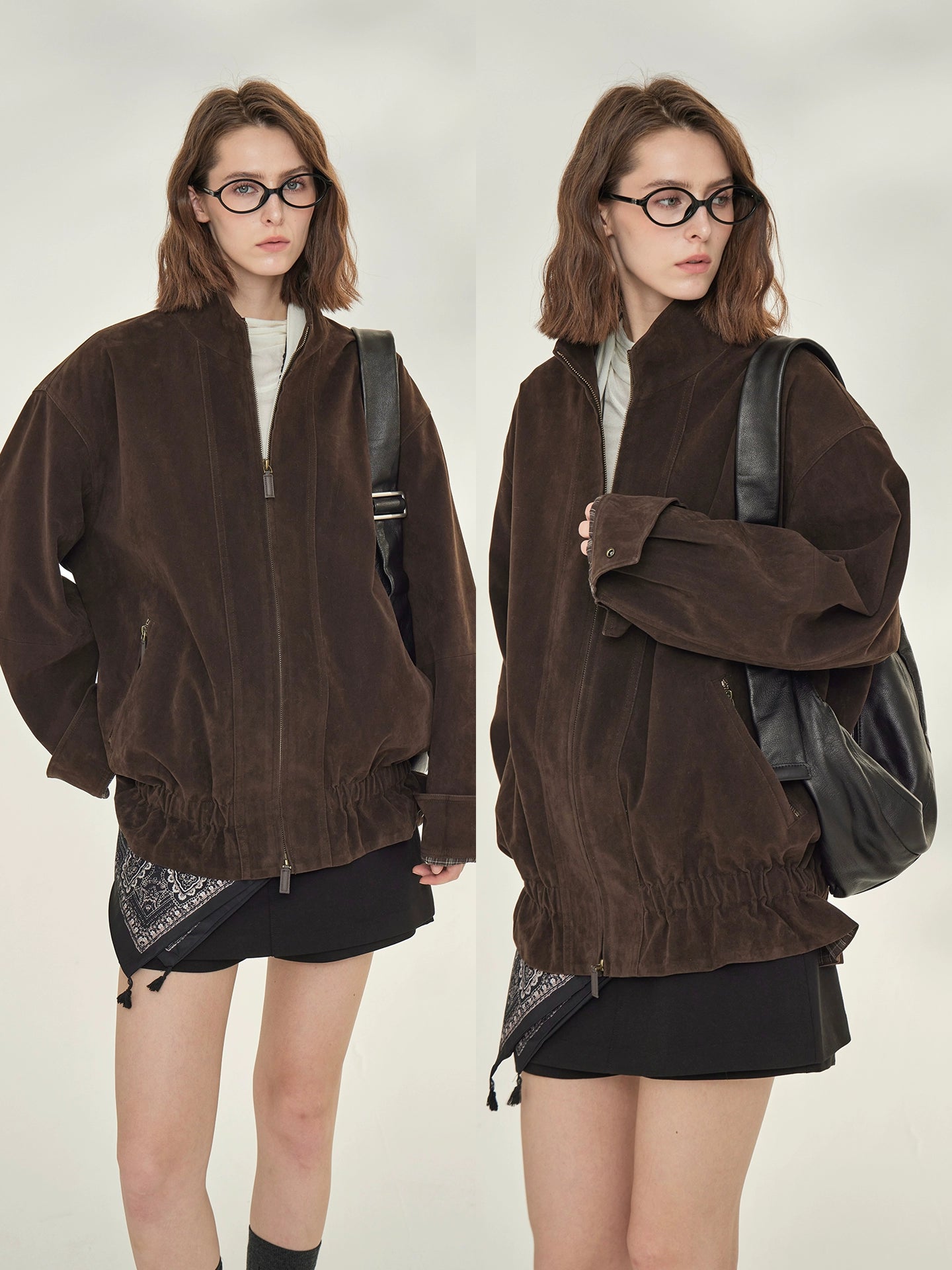 Retro Suede Brown Jacket_BDHL7738