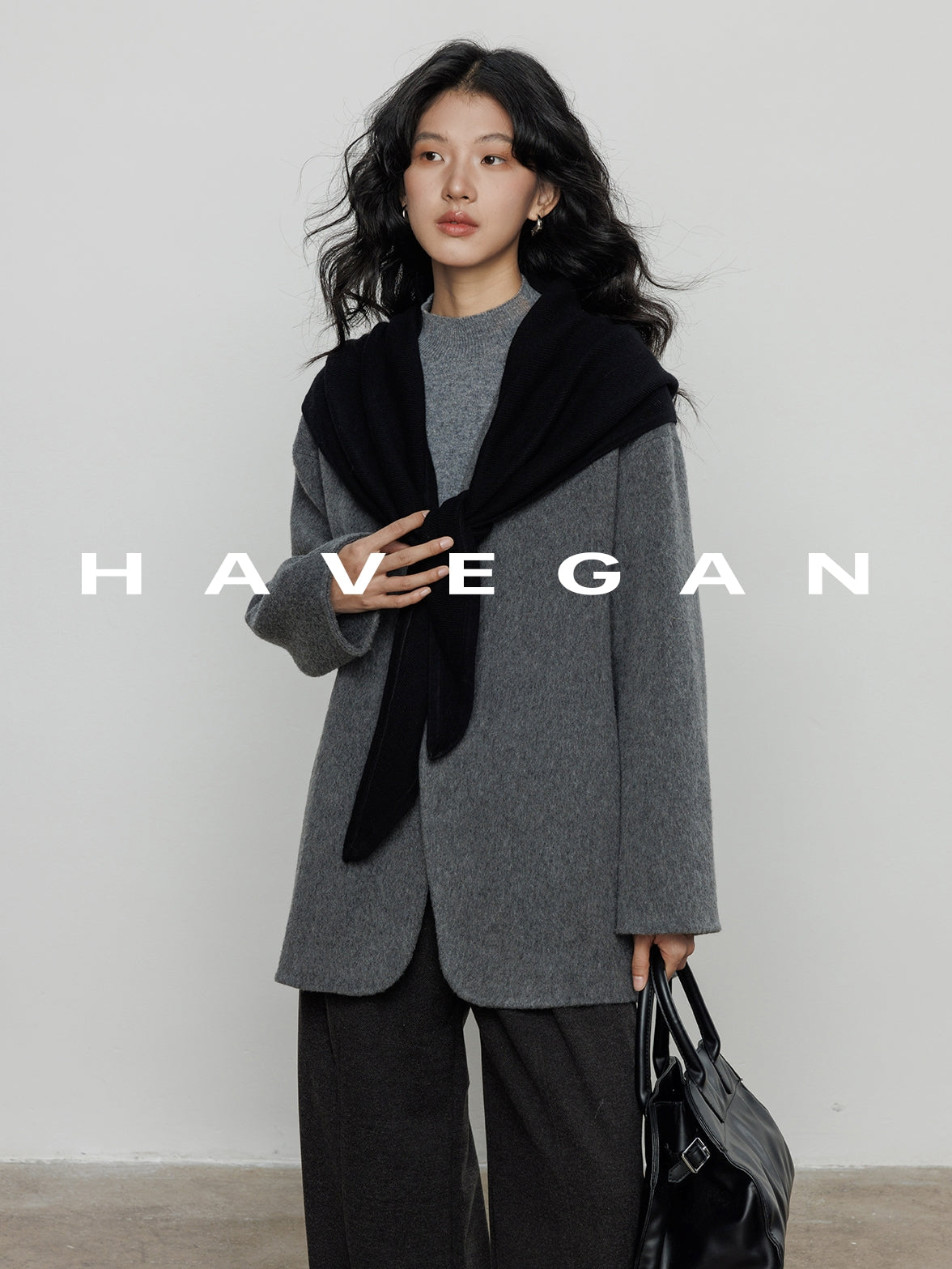 無領披肩大衣_BDHL7889