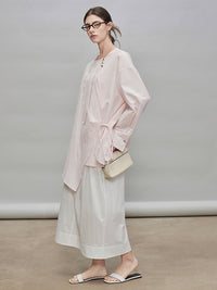 Asymmetric Shirt Or Straight Tube Skirt_BDHL7277