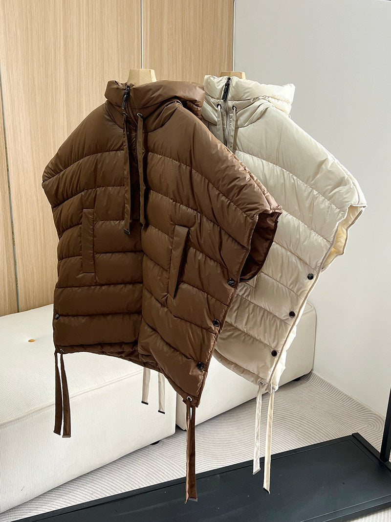 Hooded Short Down Vest_BDHL8039