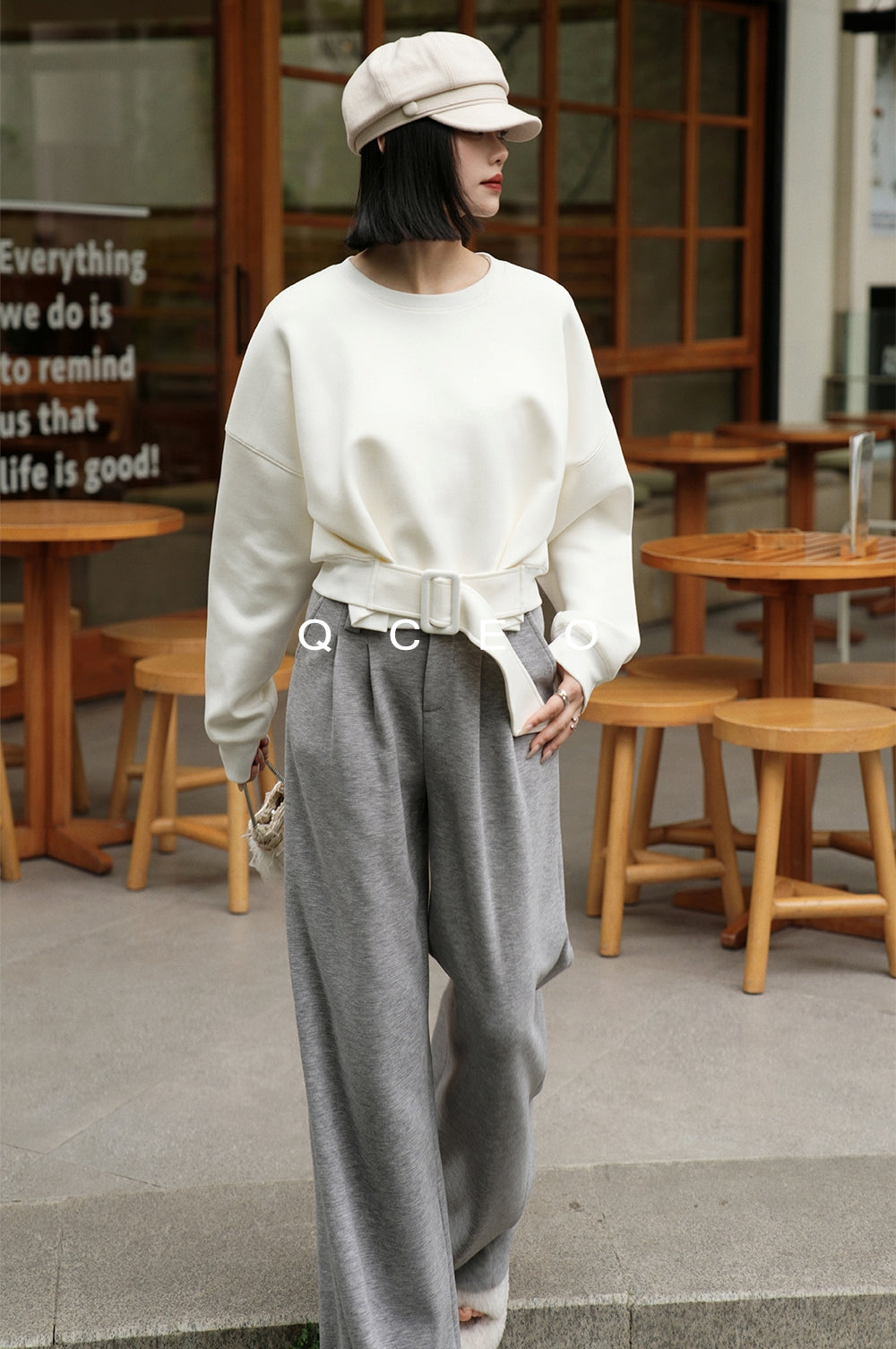 Loose-Fitting Waist Belt Knit_BDHL7149