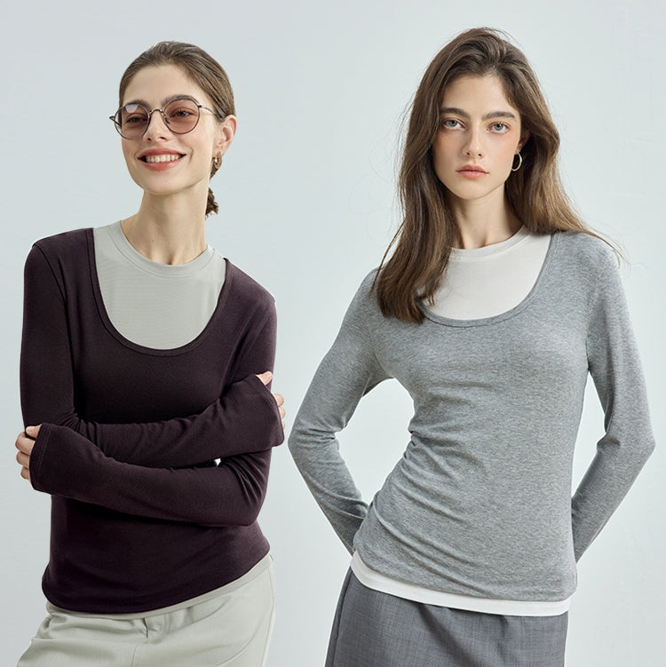 V-Neck Long-Sleeved Tops Or Sleeveless Tops_BDHL7719