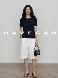 Lightweight Contrast Color Tops_BDHL7401