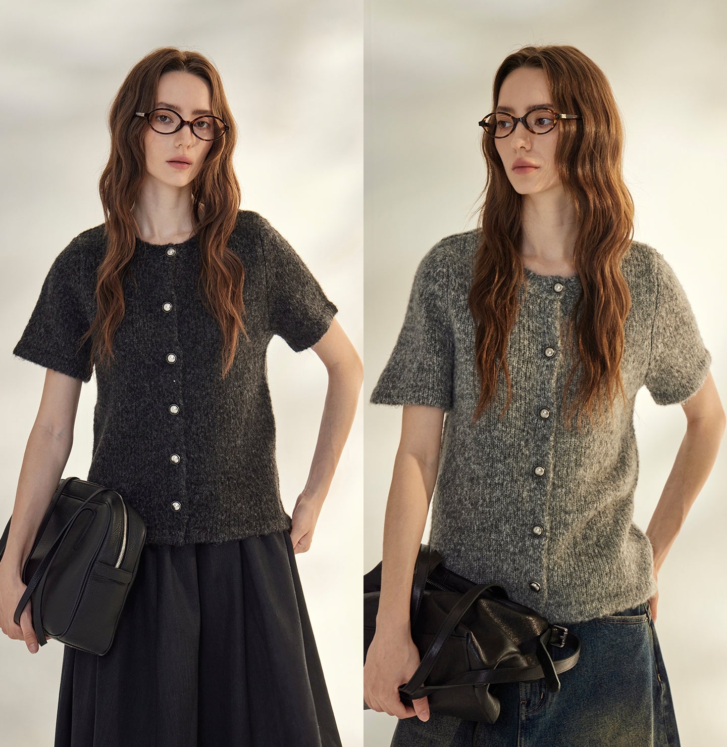Round-Neck Knit Cardigan_BDHL7736