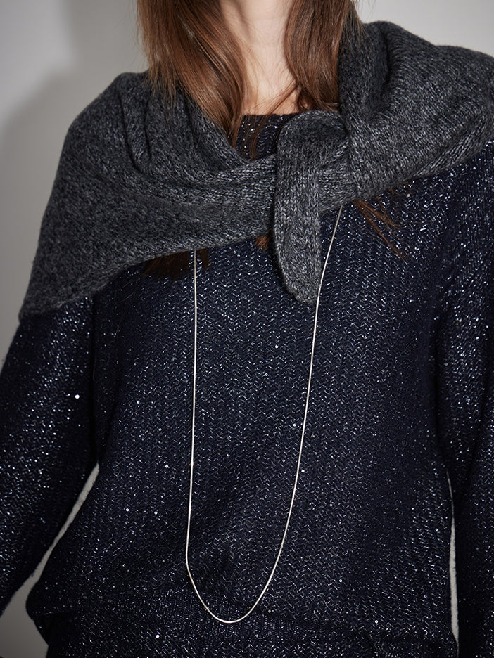 Round-Neck Knit Top Or A-Line Knit Skirt_BDHL7993