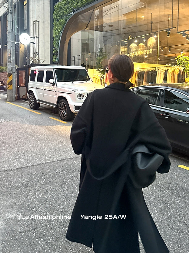 Black Relaxed-Fit Long Coat_BDHL7920