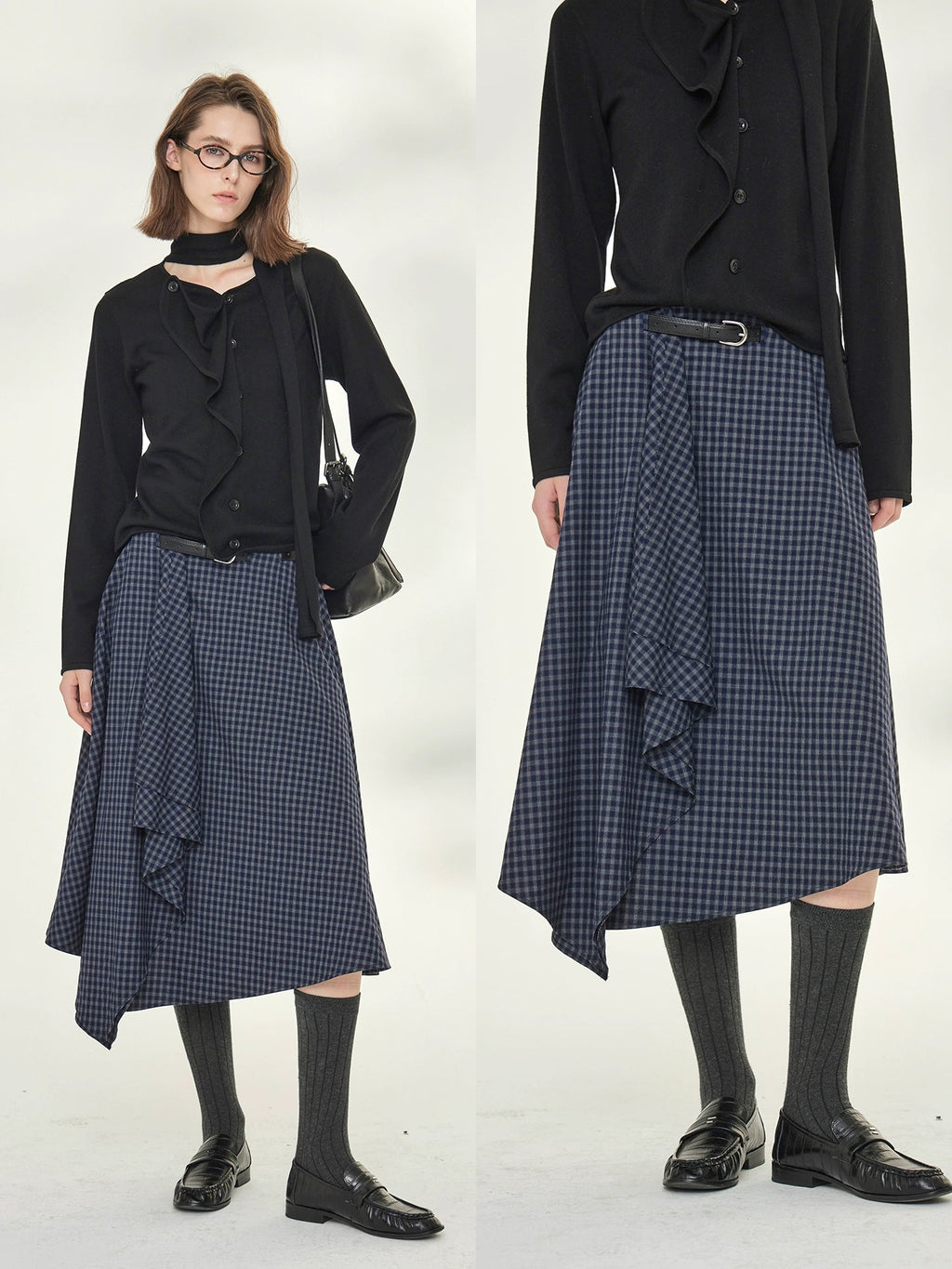 Slimming High-Waisted A-Line Skirt_BDHL7737