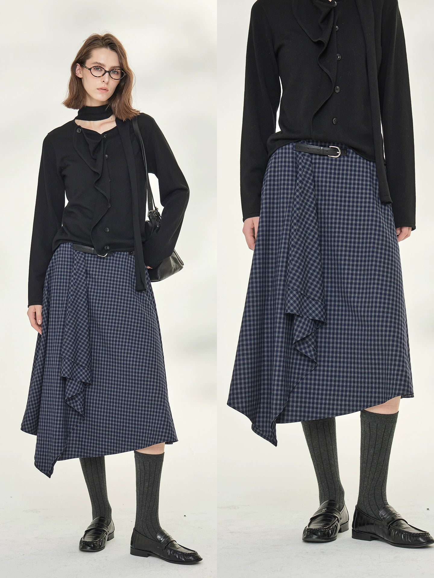 Slimming High-Waisted A-Line Skirt_BDHL7737