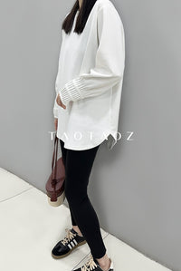 Design Sleeves White Thick Tops_BDHL6957