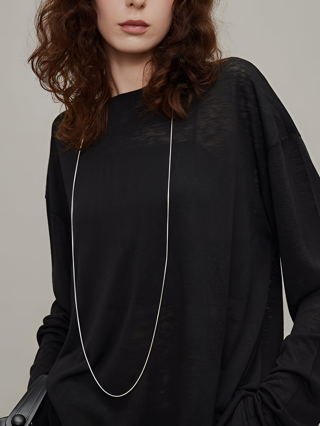 Loose Long-Sleeved Sheer Tops_BDHL6328