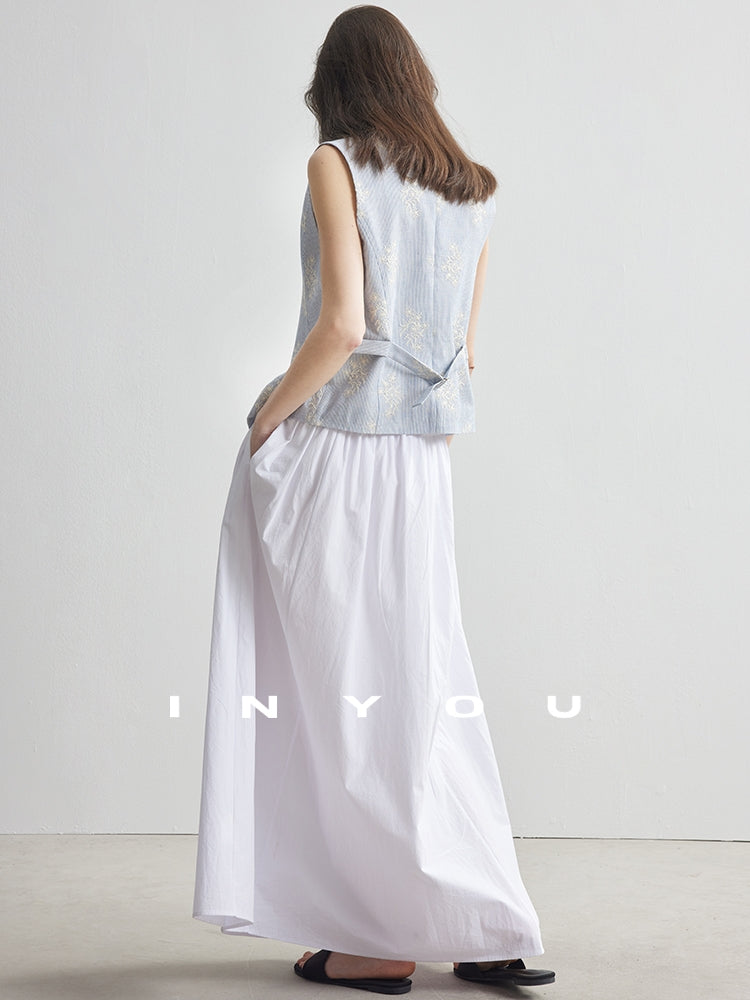Embroidered V-Neck Vest_BDHL7106