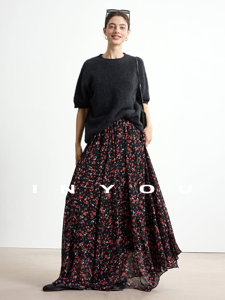 Print Design Loose-Fit Maxi Skirt_BDHL7750