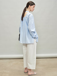 Back Drawstring Pleated Tops_BDHL7335