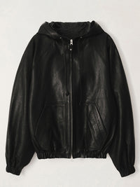 Hooded ECO Leather Jacket_BDHL6556