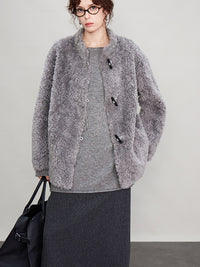 Loose Short-Length Fur Coat_BDHL6703