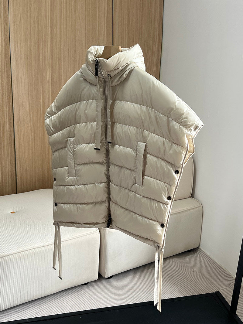 Hooded Short Down Vest_BDHL8039