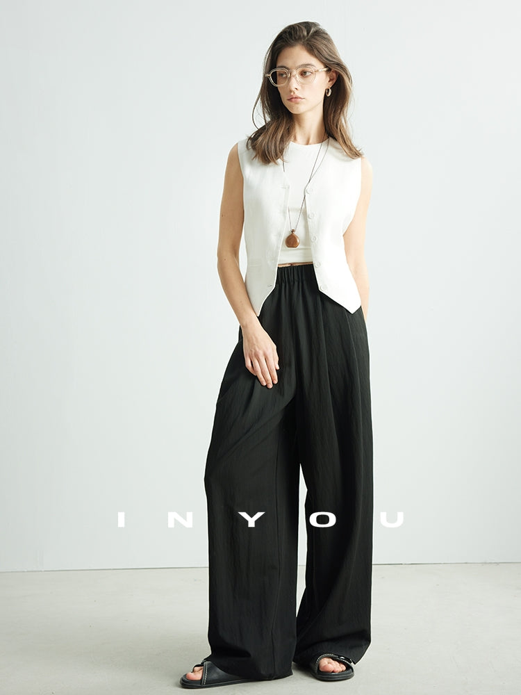 High-Waisted Draped Mop Pants_BDHL7135