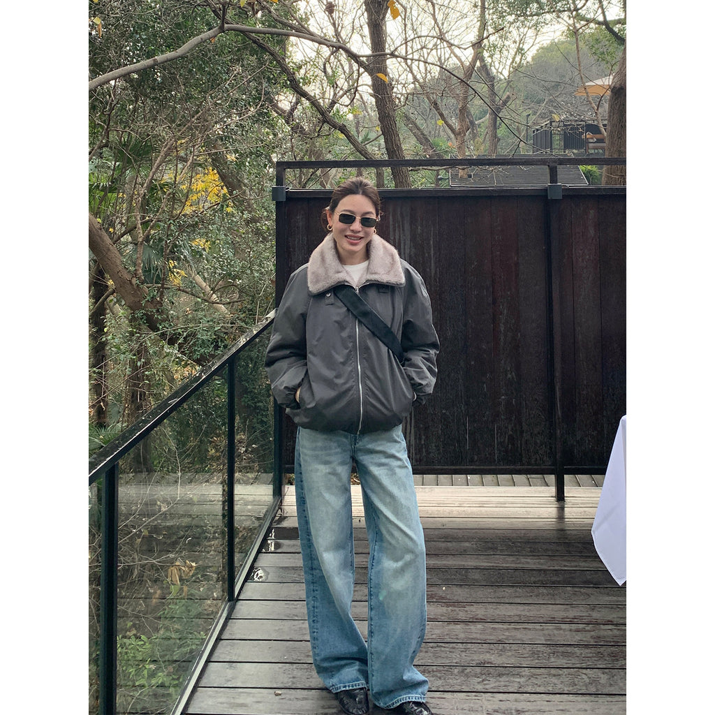 Reversible Faux Fur Parka Jacket_BDHL8180