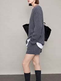 Cable Knit Sweater Or Shorts Or Skirt_BDHL6603