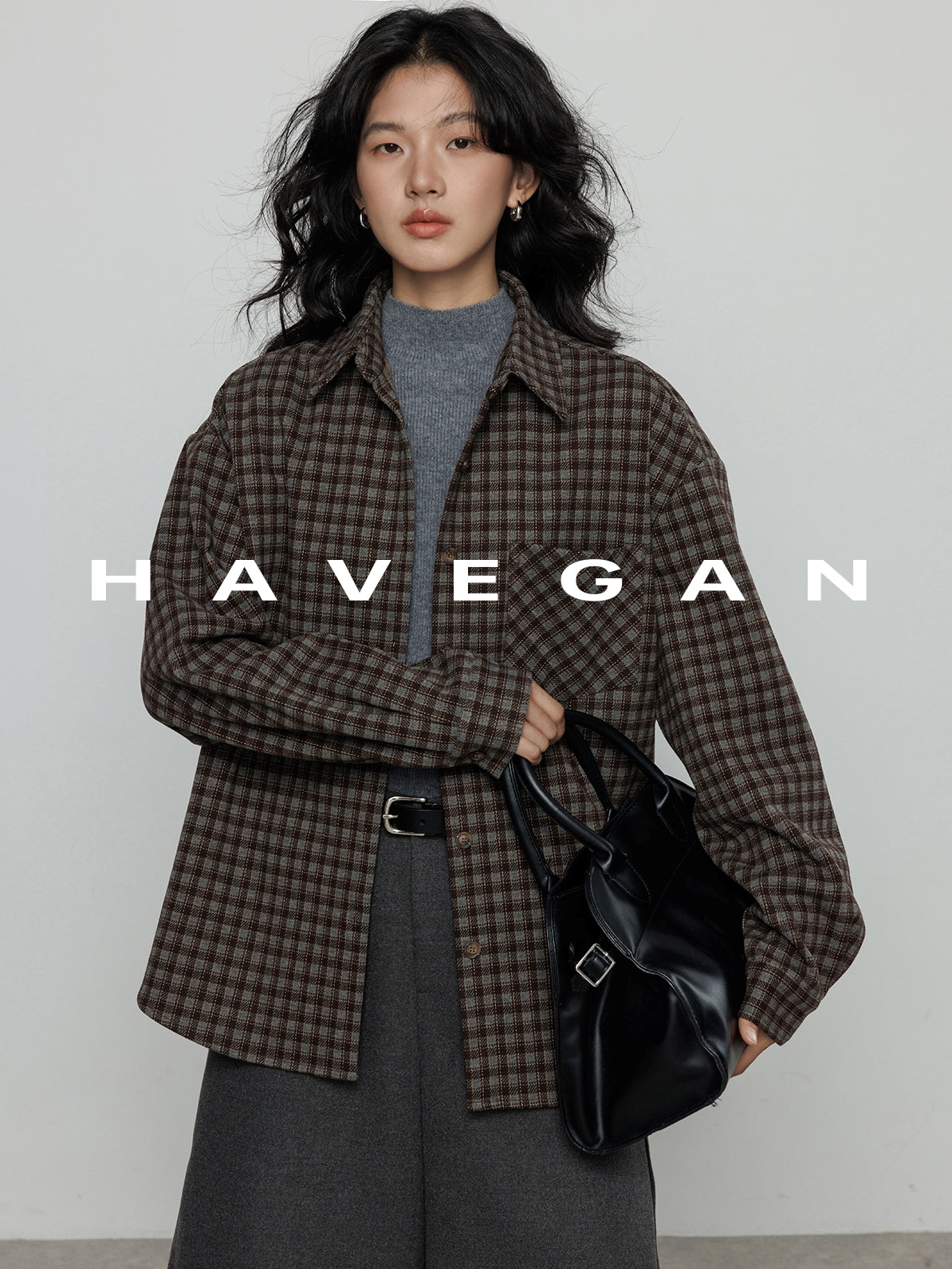 格紋磨毛棉襯衫_BDHL7960