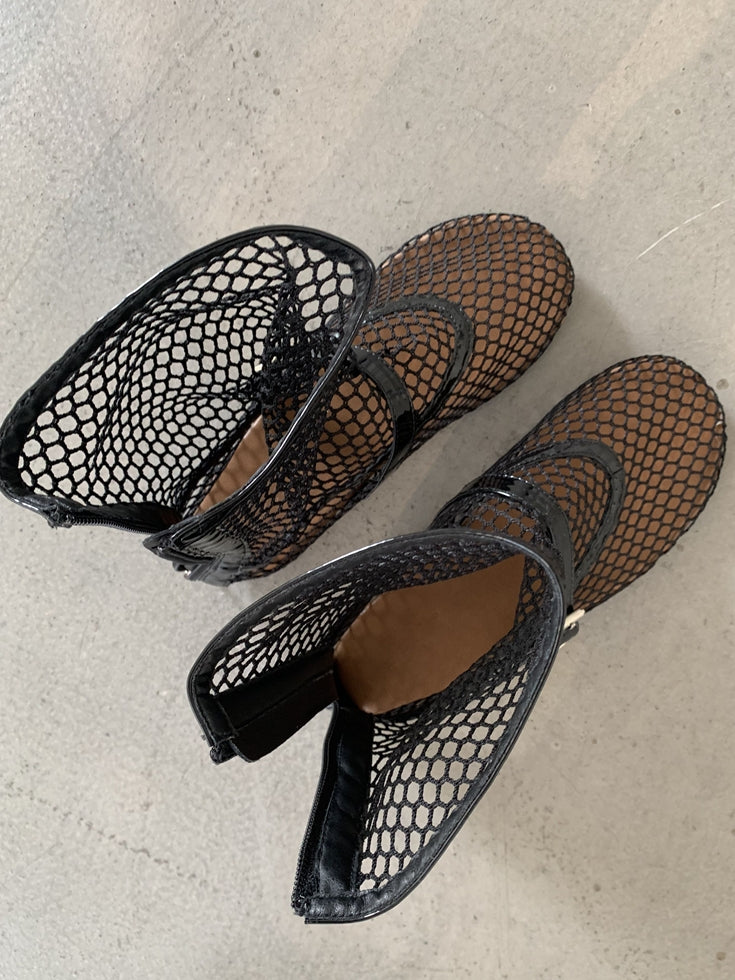 Mesh Fishnet Sandals_BDHL7460