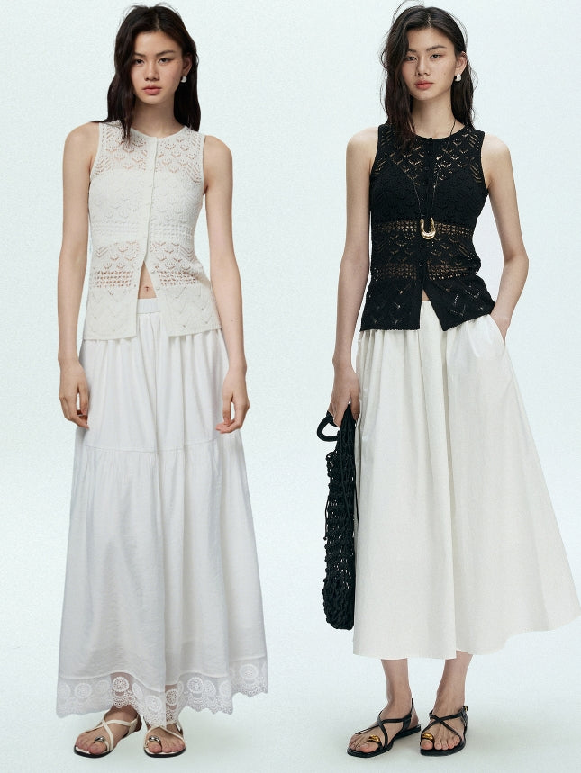 Knitted Hollow Sleeveless Tops_BDHL7433