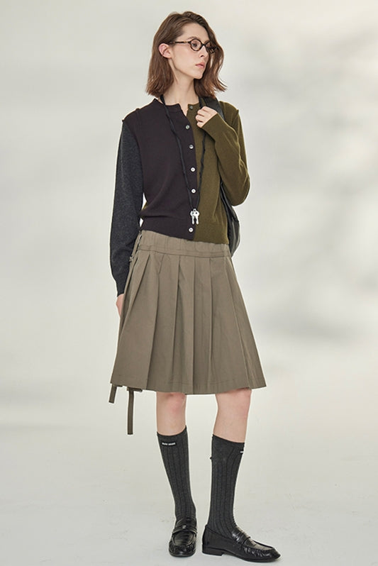 Contrast-Color Knit Cardigan_BDHL7745