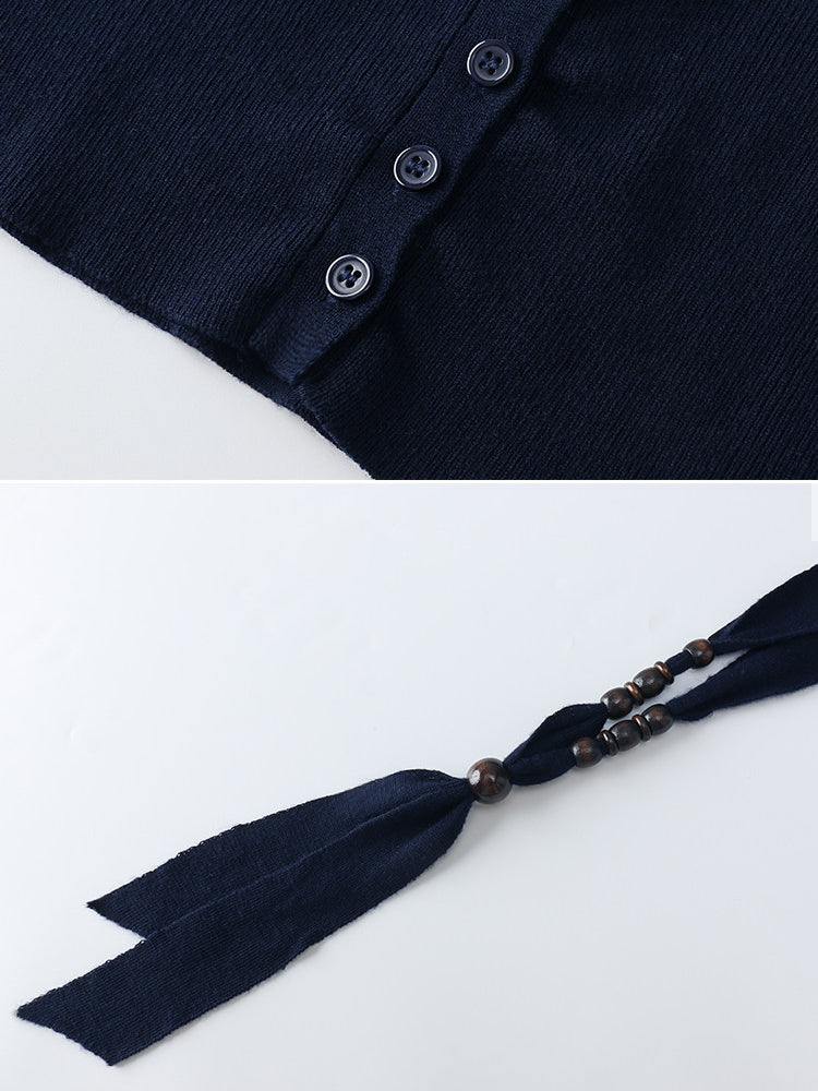 Peach Heart Neck Knit Tops_BDHL8169