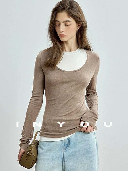 V-Neck Long-Sleeved Tops Or Sleeveless Tops_BDHL7719
