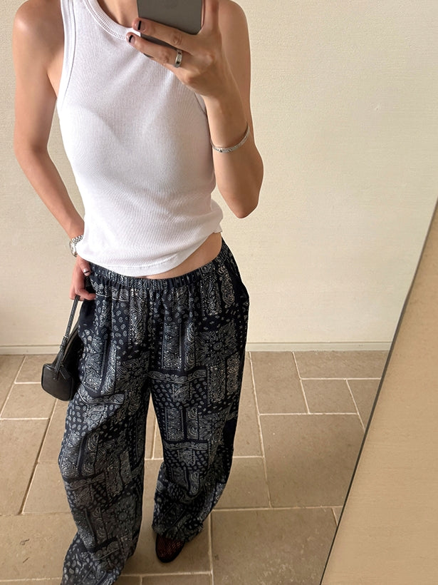 Patterned Wide-Leg Pants_BDHL7619
