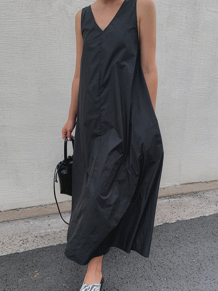 Loose Backless Suspender Dress_BDHL7247