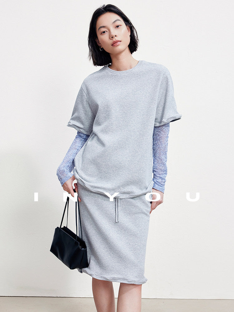 T-Shirt & Midi Skirt Set_BDHL8398