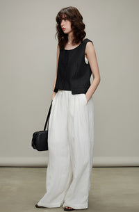 Thin Long-Sleeved Shirts &amp; Wide Pants_BDHL6329