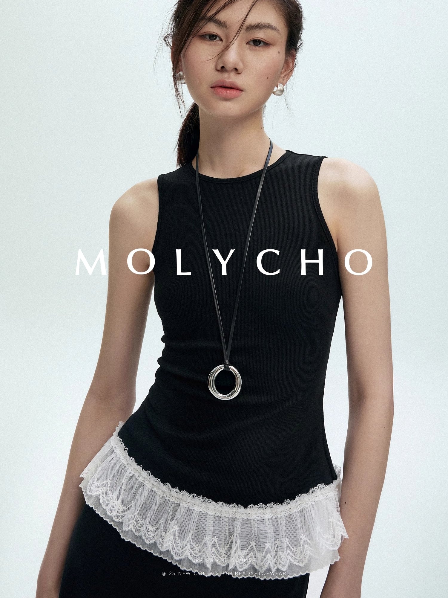Lace Hem Lace Backless Tops_BDHL7425