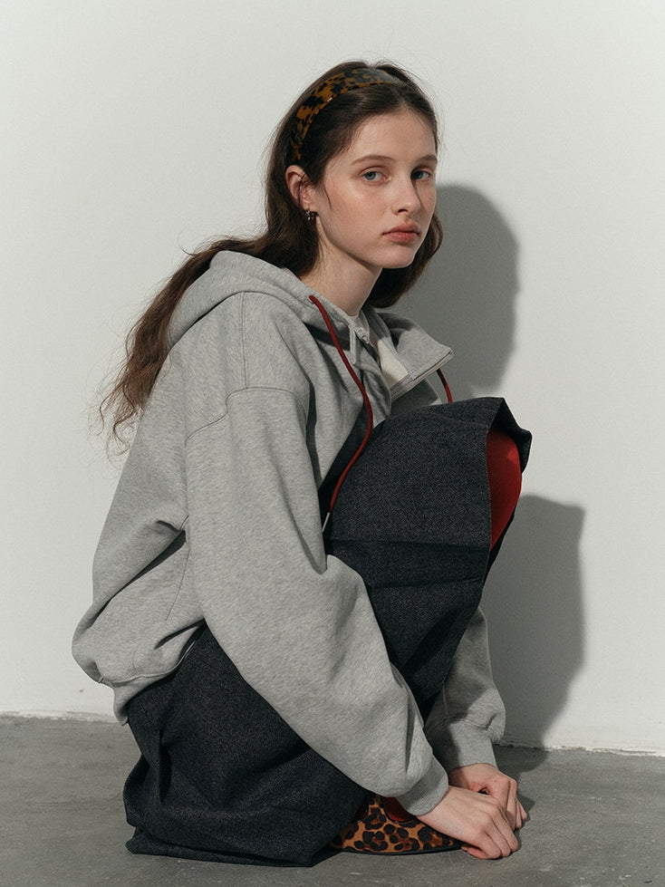 Half-Zip Hooded Sweatshirt_BDHL8158