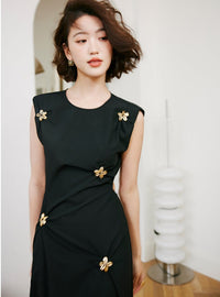 Shell Design Waistless Dress_BDHL6256