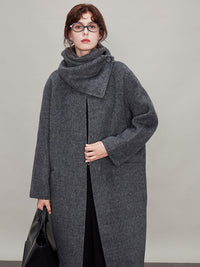 Scarf Straight Silhouette Coat_BDHL6673