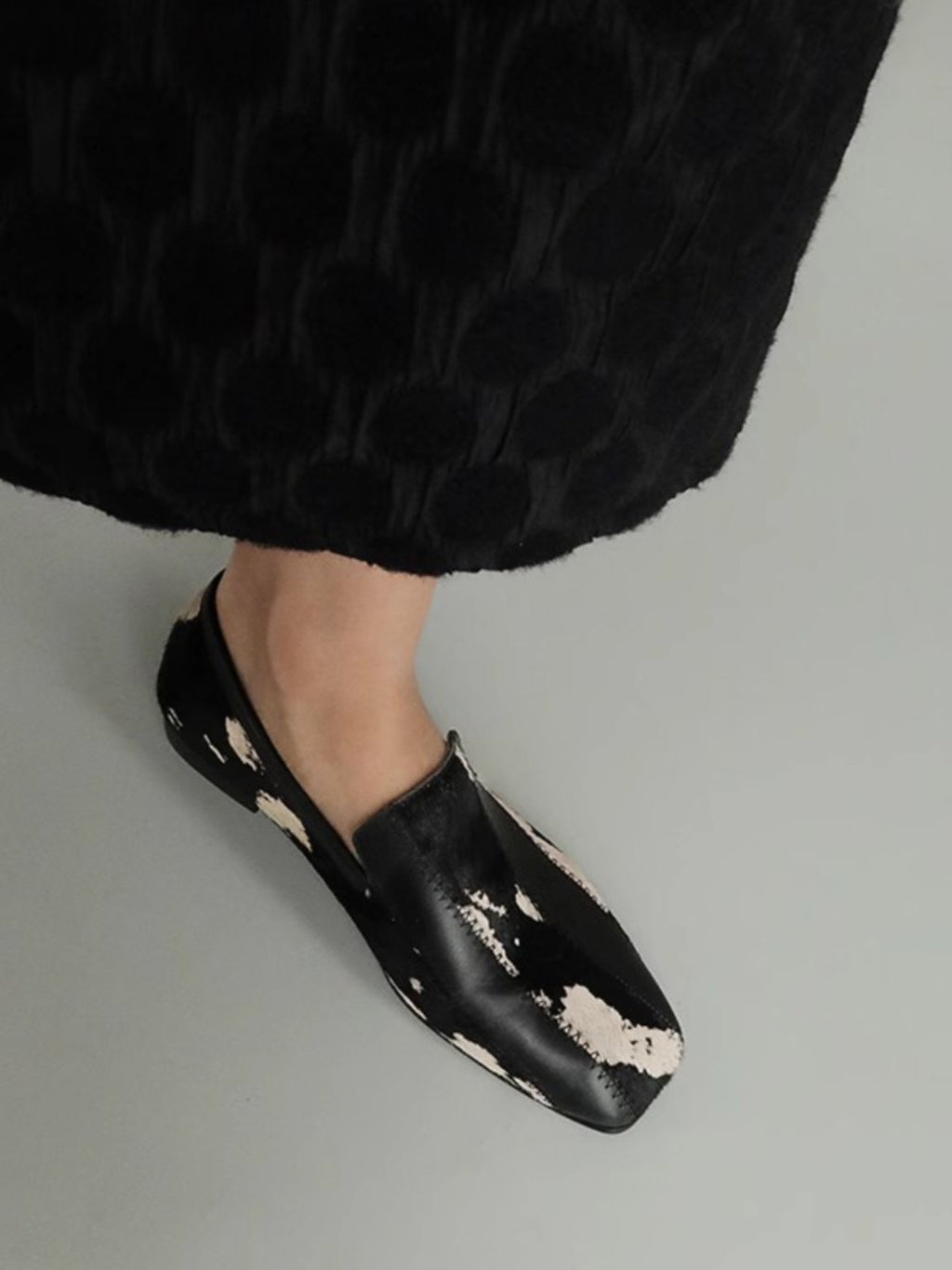 Square-Toe Patchwork Loafers_BDHL8033