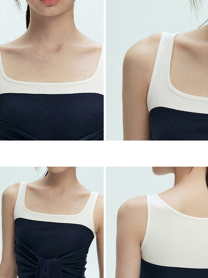 Two-Piece Style Sleeveless Tops_BDHL7429