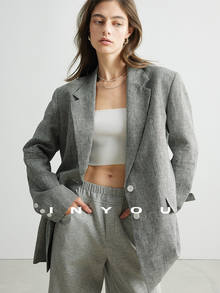 Staggered Lattice Suit Jacket_BDHL7173