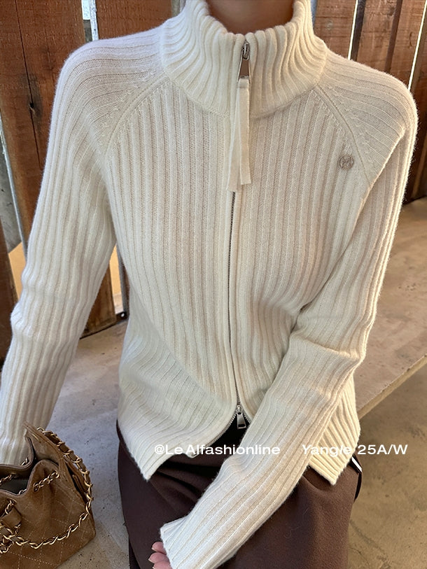 Zip-Up Knit Cardigan_BDHL7921