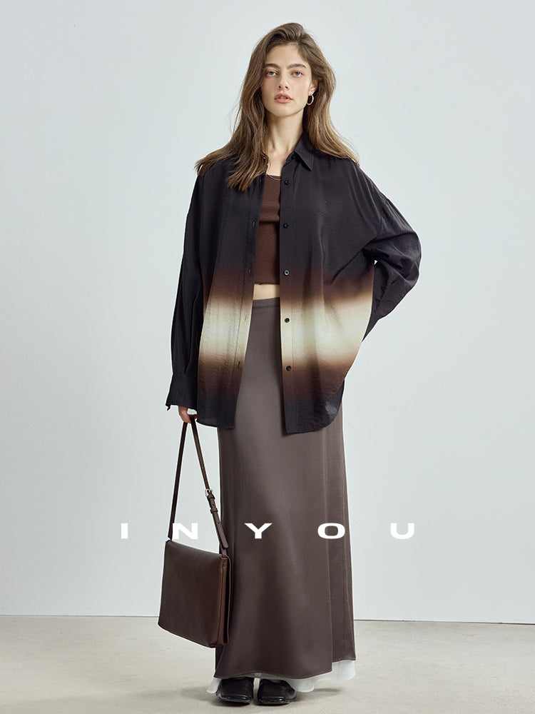 Double-Layer Back Slit Skirt_BDHL7718